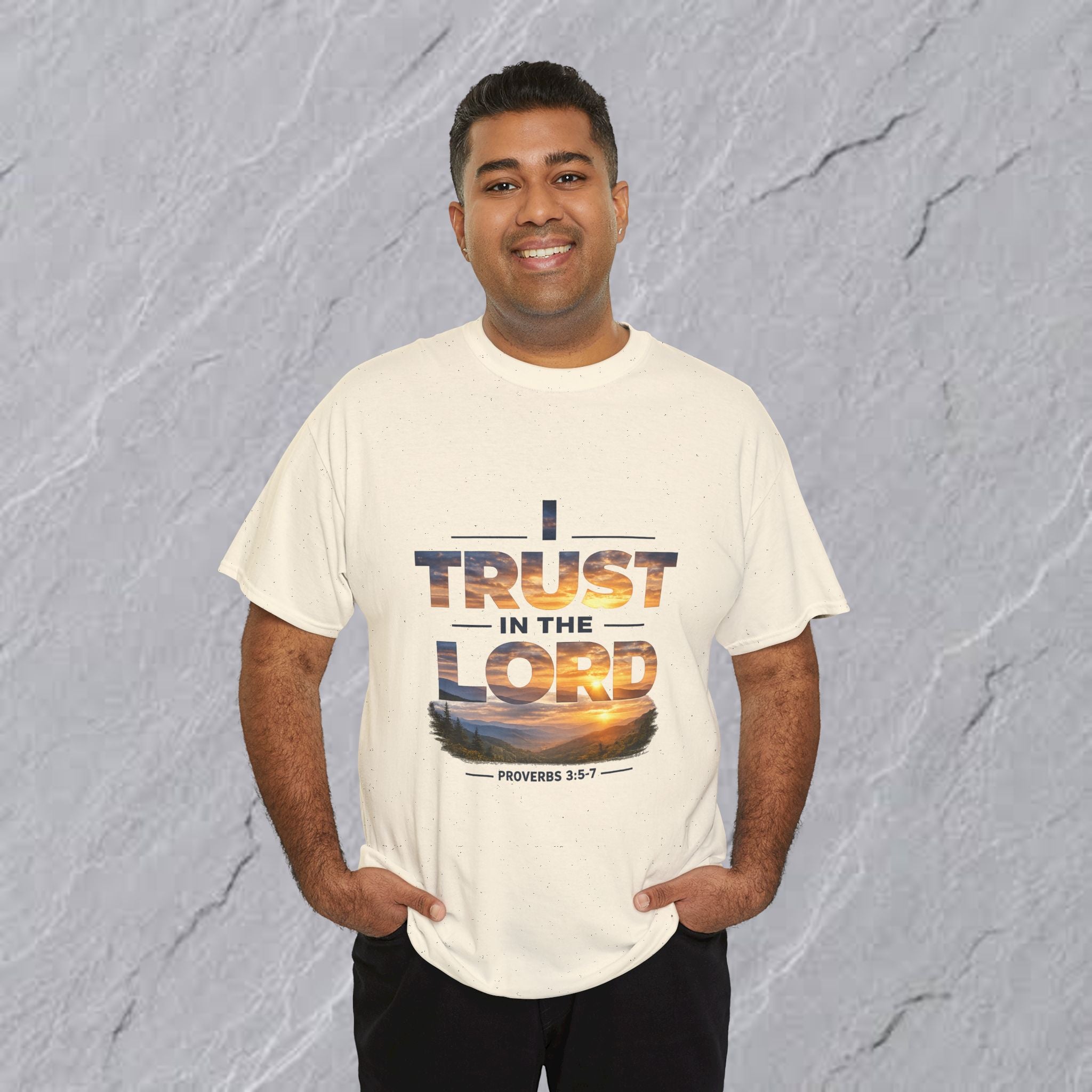 I Trust In The Lord - Mountains T‑Shirt — Proverbs 3:5 Christian Tee