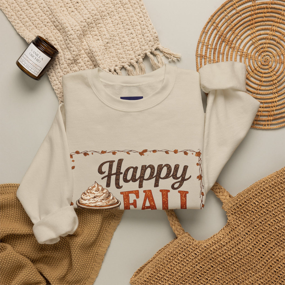 Happy Fall Y’all Crewneck Sweatshirt — Autumn Pullover