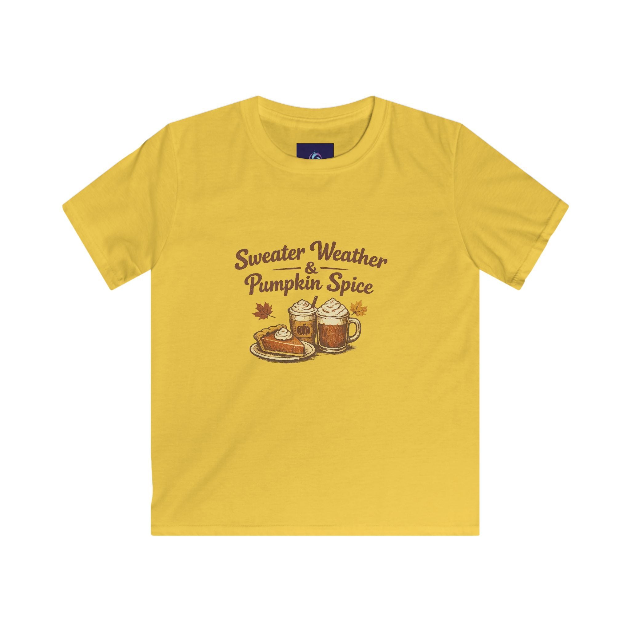 Kids — "Sweater Weather & Pumpkin Spice" Autumn Graphic Tee