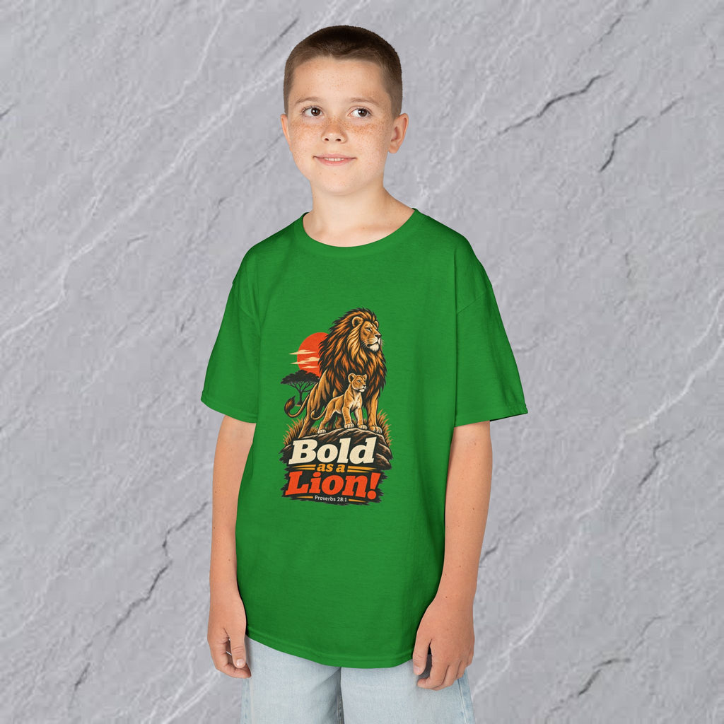 Kids  - Bold as a Lion Graphic Tee - Proverbs 28:1
