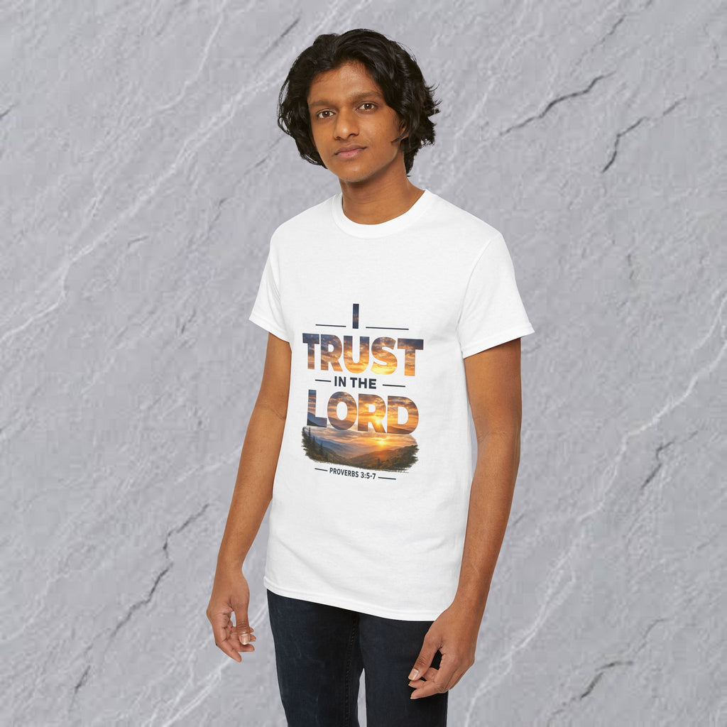 I Trust In The Lord - Mountains T‑Shirt — Proverbs 3:5 Christian Tee