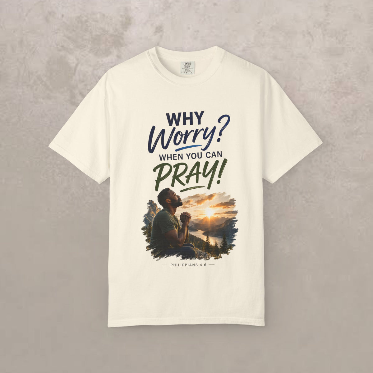 Why Worry - Pray - Men's Tee — Black Men's Christian Tee