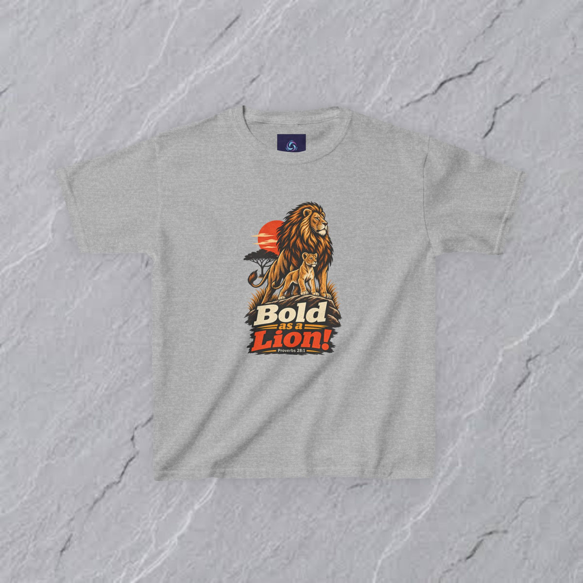Kids  - Bold as a Lion Graphic Tee - Proverbs 28:1