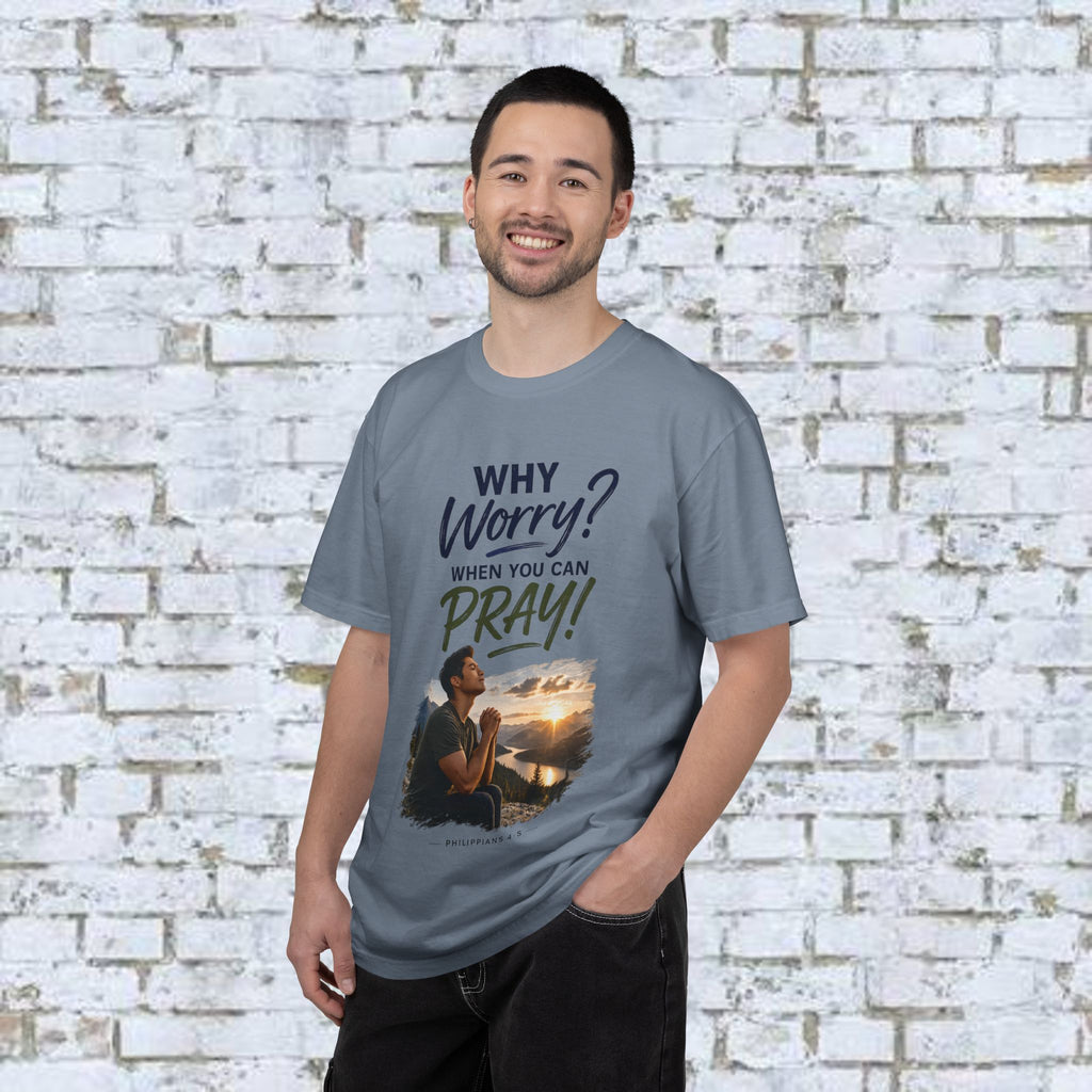 Why Worry - Pray - Men's Tee — Asian Man