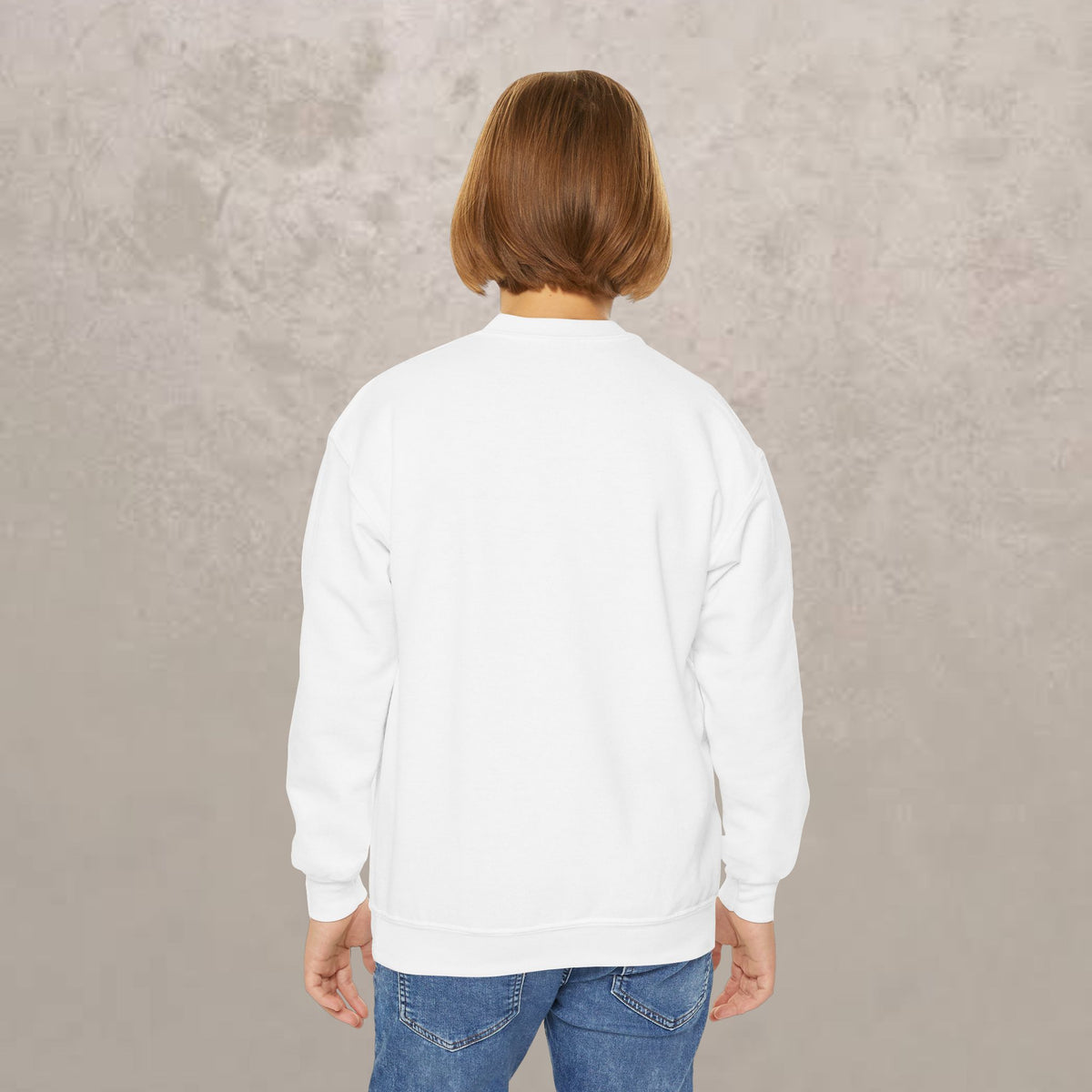 Kids - Thankful, Grateful, Peaceful, Blessed - Crewneck Thanksgiving Sweatshirt - Autumn Leaves Pullover