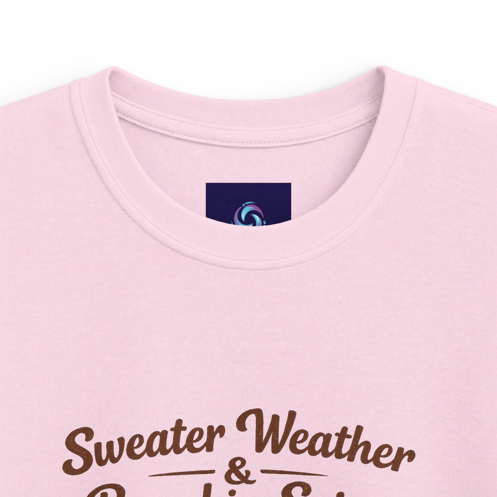 Kids — "Sweater Weather & Pumpkin Spice" Autumn Graphic Tee