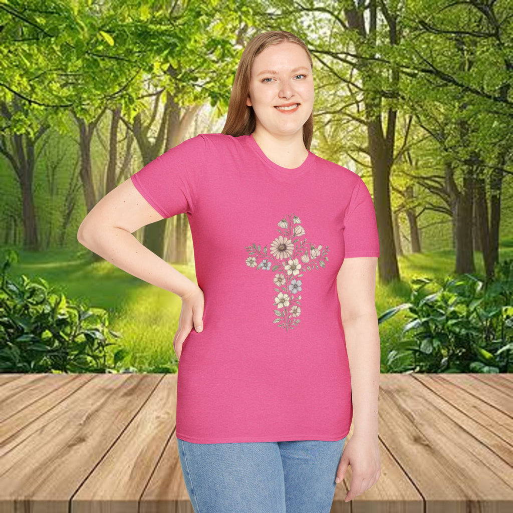 Floral Cross Bouquet Women's Tee