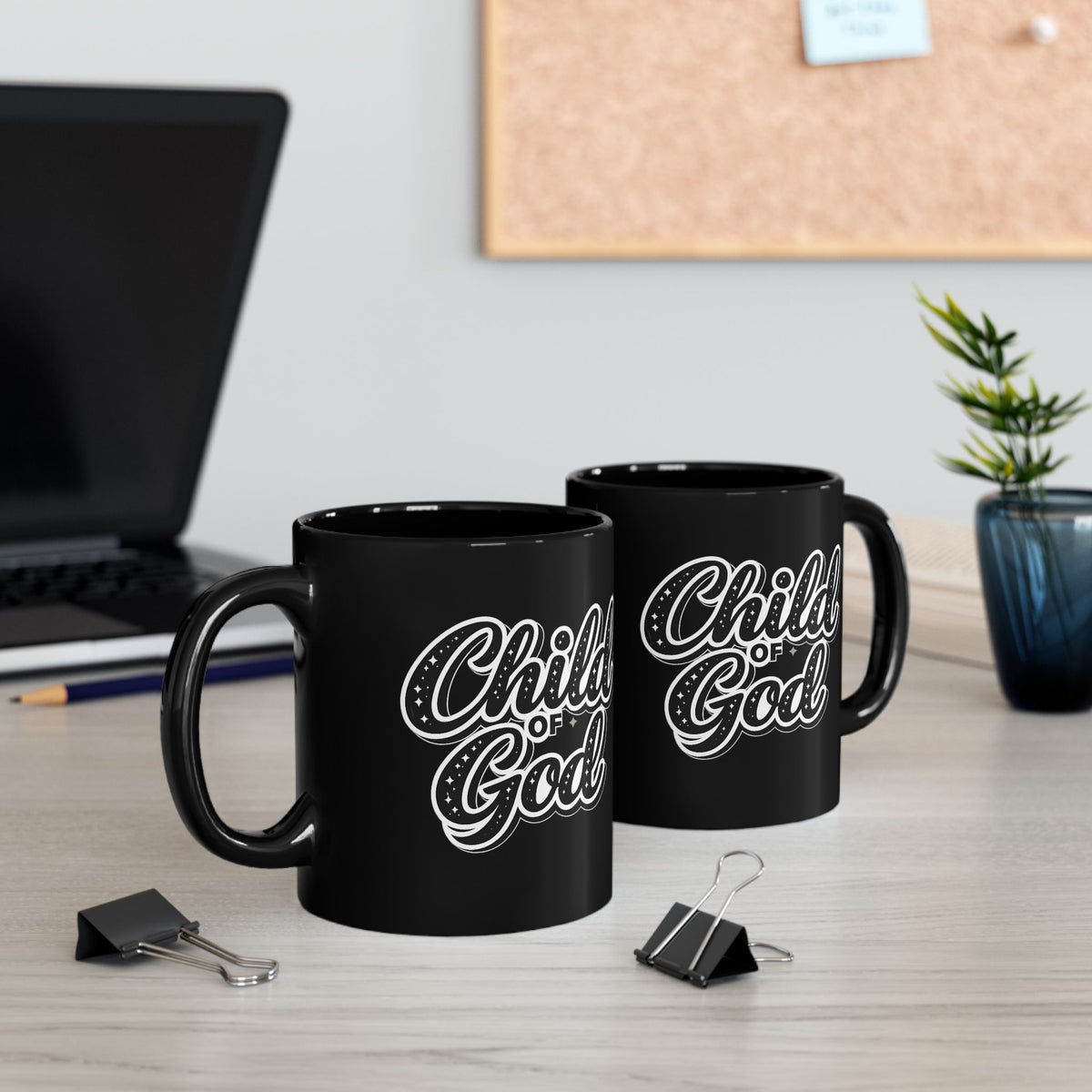 Child of God - Christian Faith Black Coffee Mug (11oz/15oz)