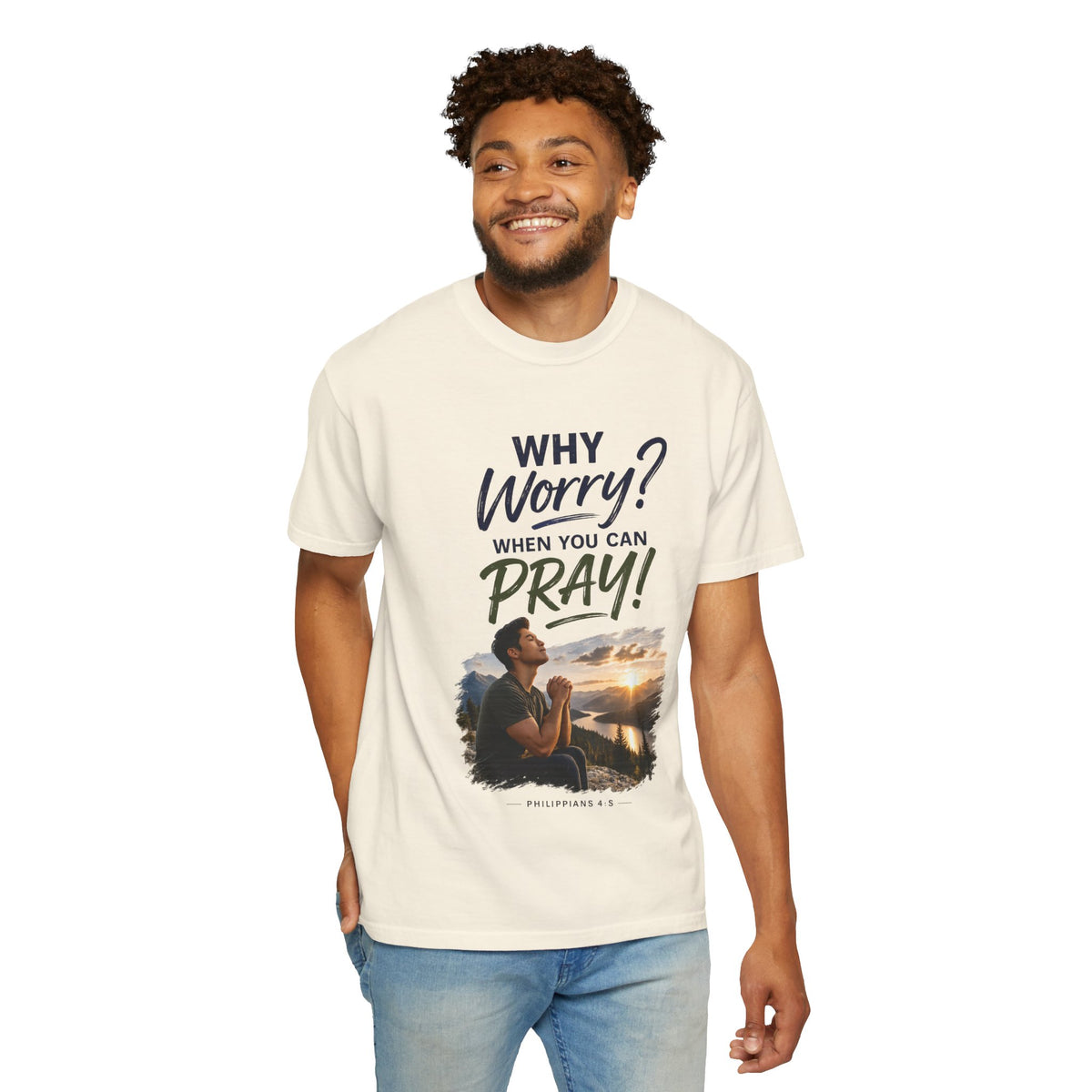 Why Worry - Pray - Men's Tee — Asian Man
