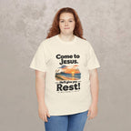 Come to Jesus, He'll Give You Rest — Christian Faith Graphic Unisex Tee