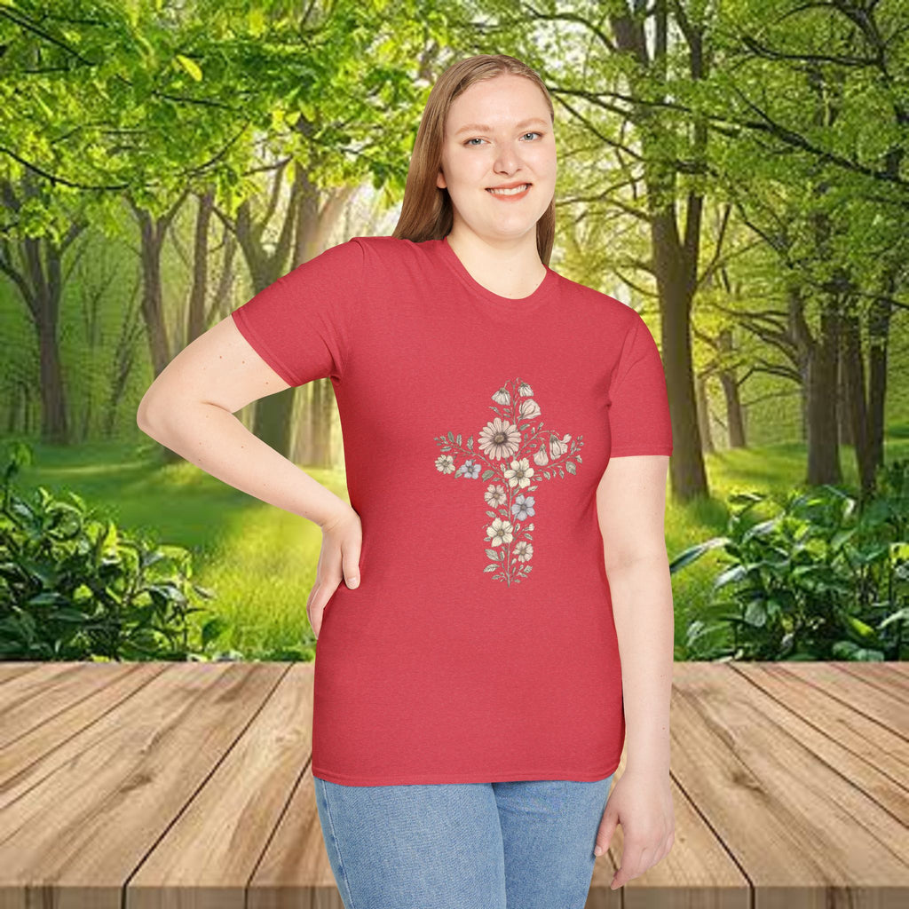Floral Cross Bouquet Women's Tee
