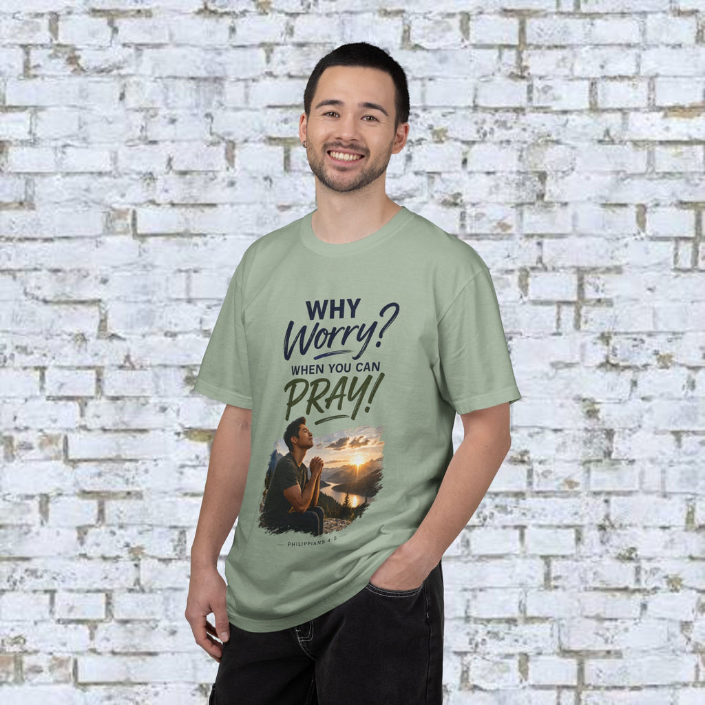 Why Worry - Pray - Men's Tee — Asian Man