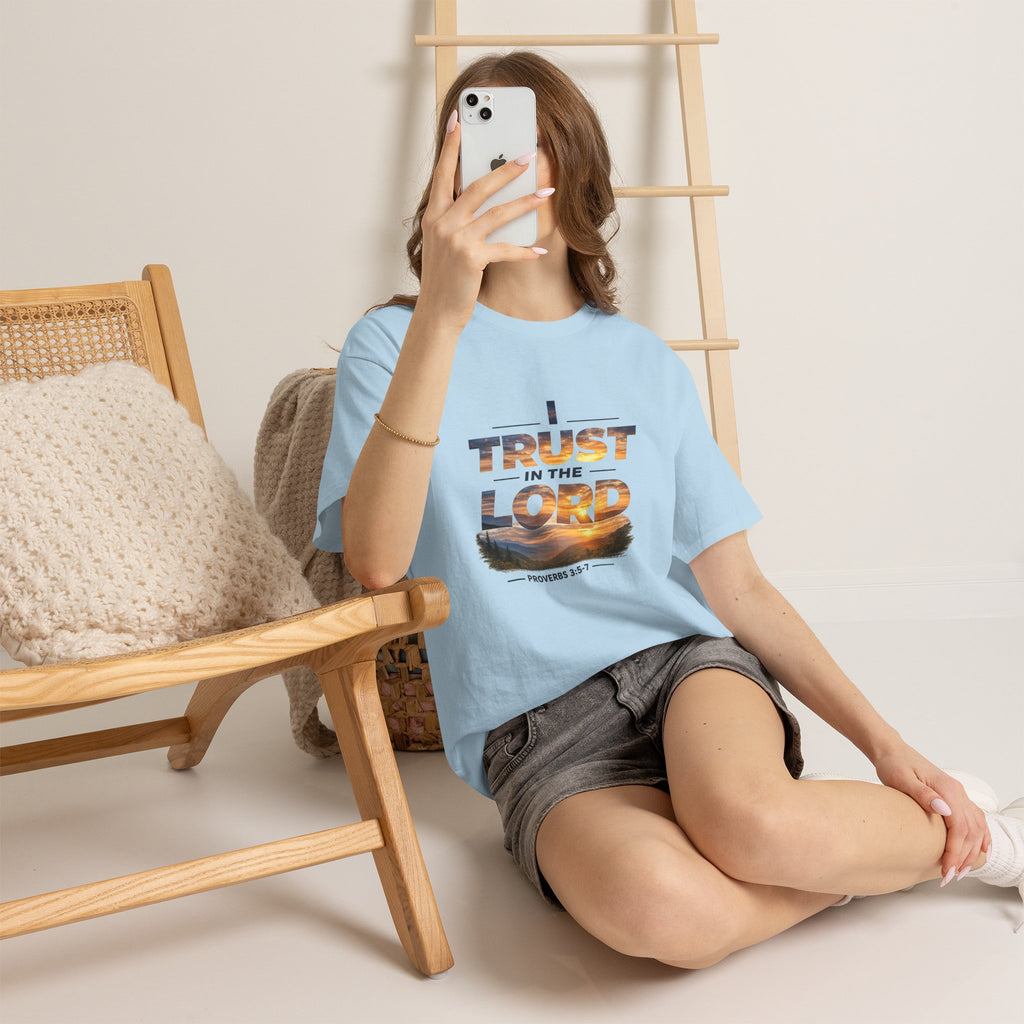 I Trust In The Lord - Mountains T‑Shirt — Proverbs 3:5 Christian Tee