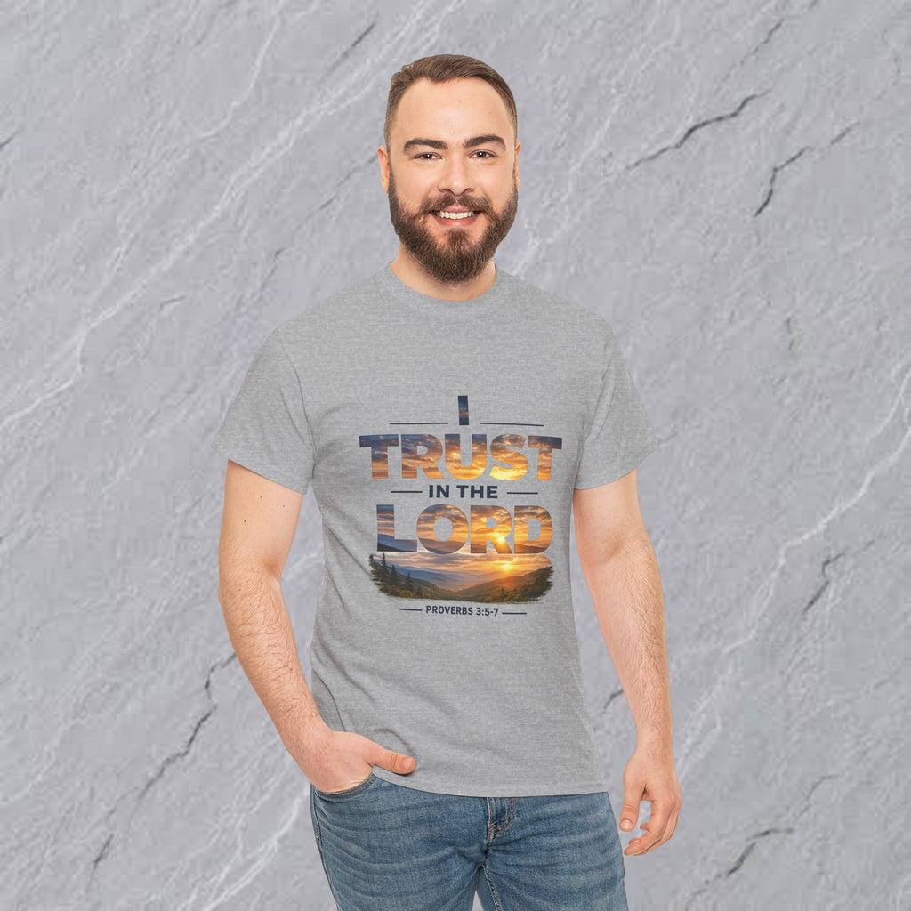 I Trust In The Lord - Mountains T‑Shirt — Proverbs 3:5 Christian Tee