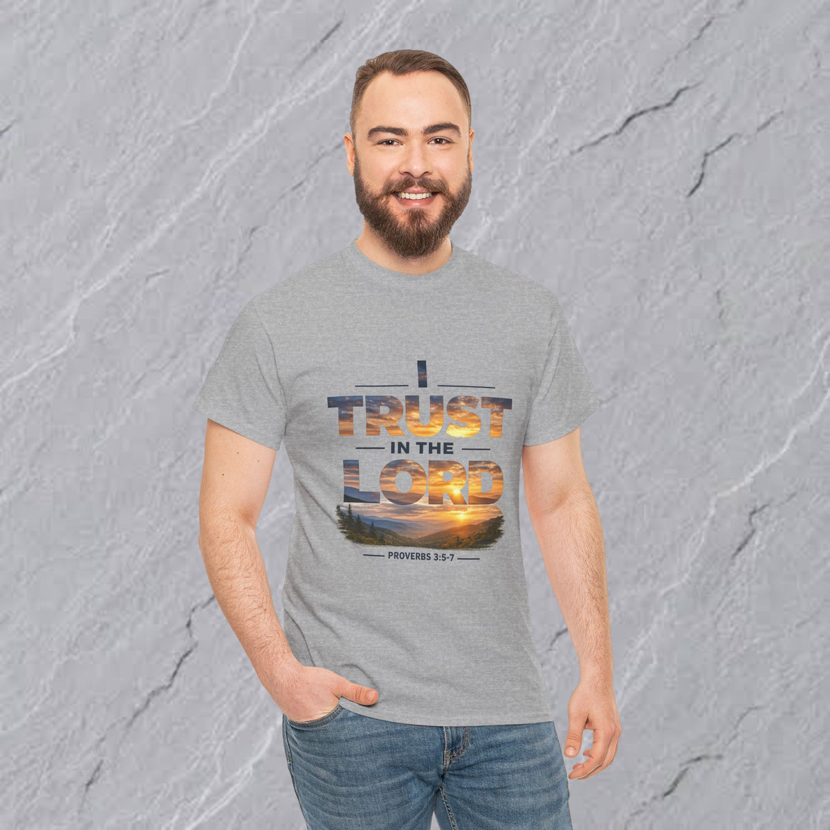 I Trust In The Lord - Mountains T‑Shirt — Proverbs 3:5 Christian Tee