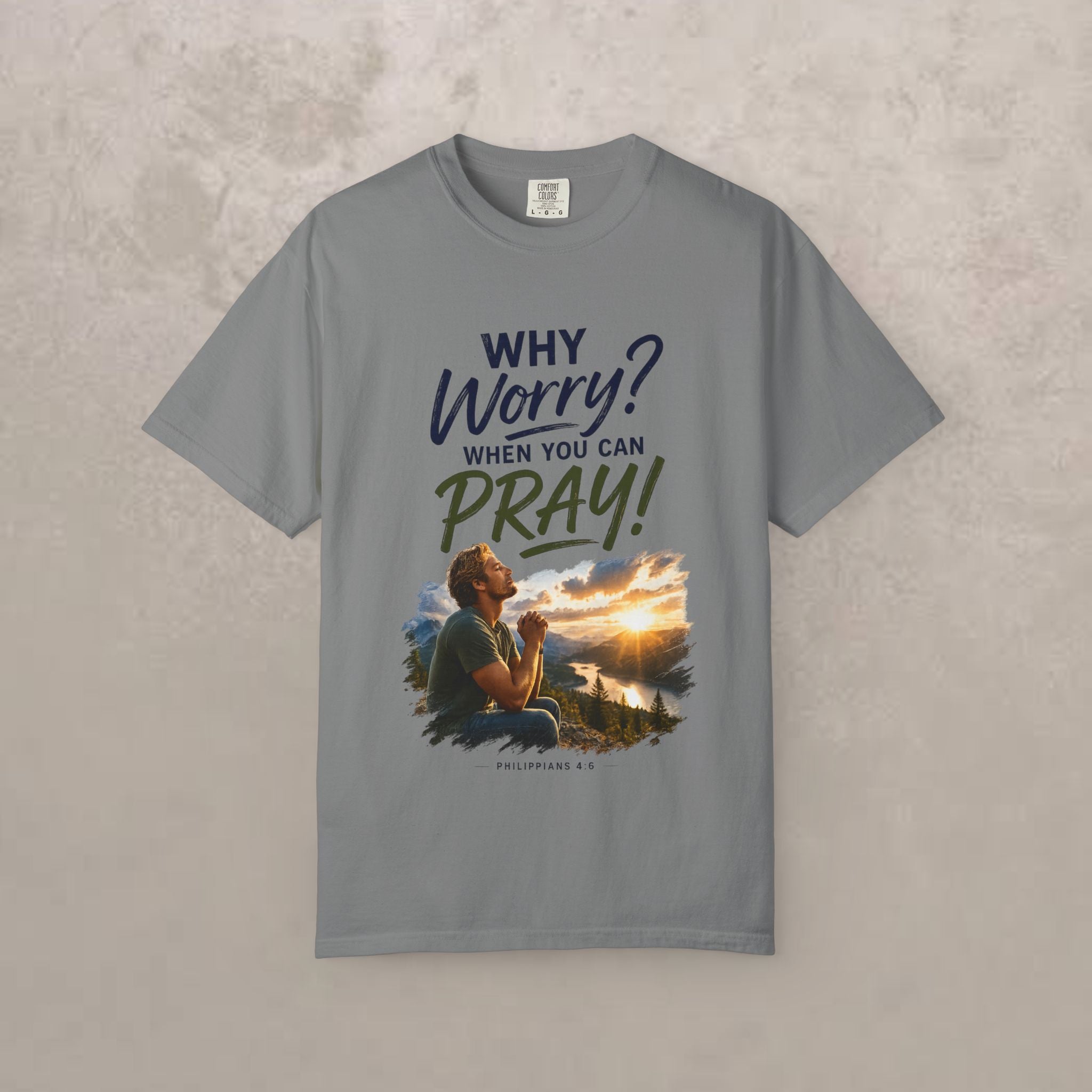 Why Worry - Pray - Men's Tee — Blonde Man