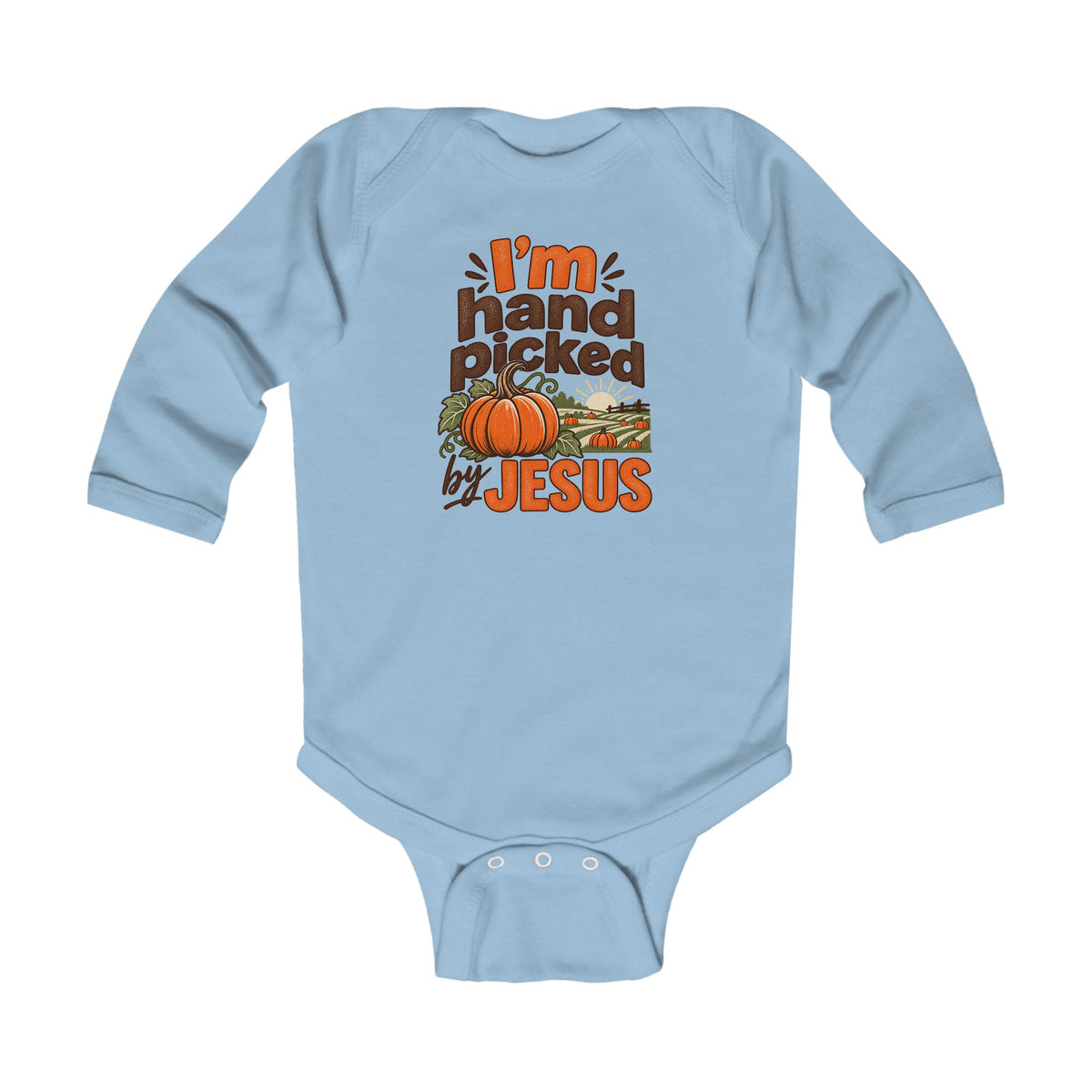 Infant - I'm Hand Picked by Jesus - Fall Pumpkin Onesie/ Bodysuit
