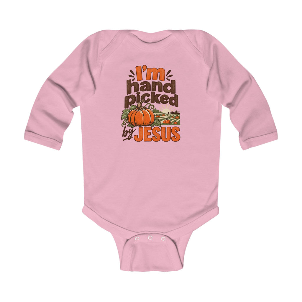 Infant - I'm Hand Picked by Jesus - Fall Pumpkin Onesie/ Bodysuit