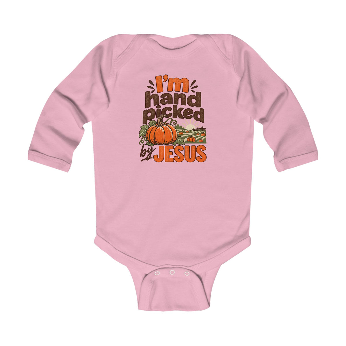 Infant - I'm Hand Picked by Jesus - Fall Pumpkin Onesie/ Bodysuit