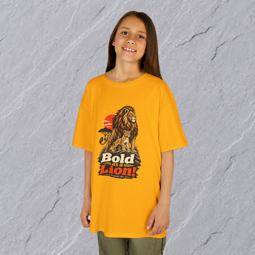 Kids  - Bold as a Lion Graphic Tee - Proverbs 28:1