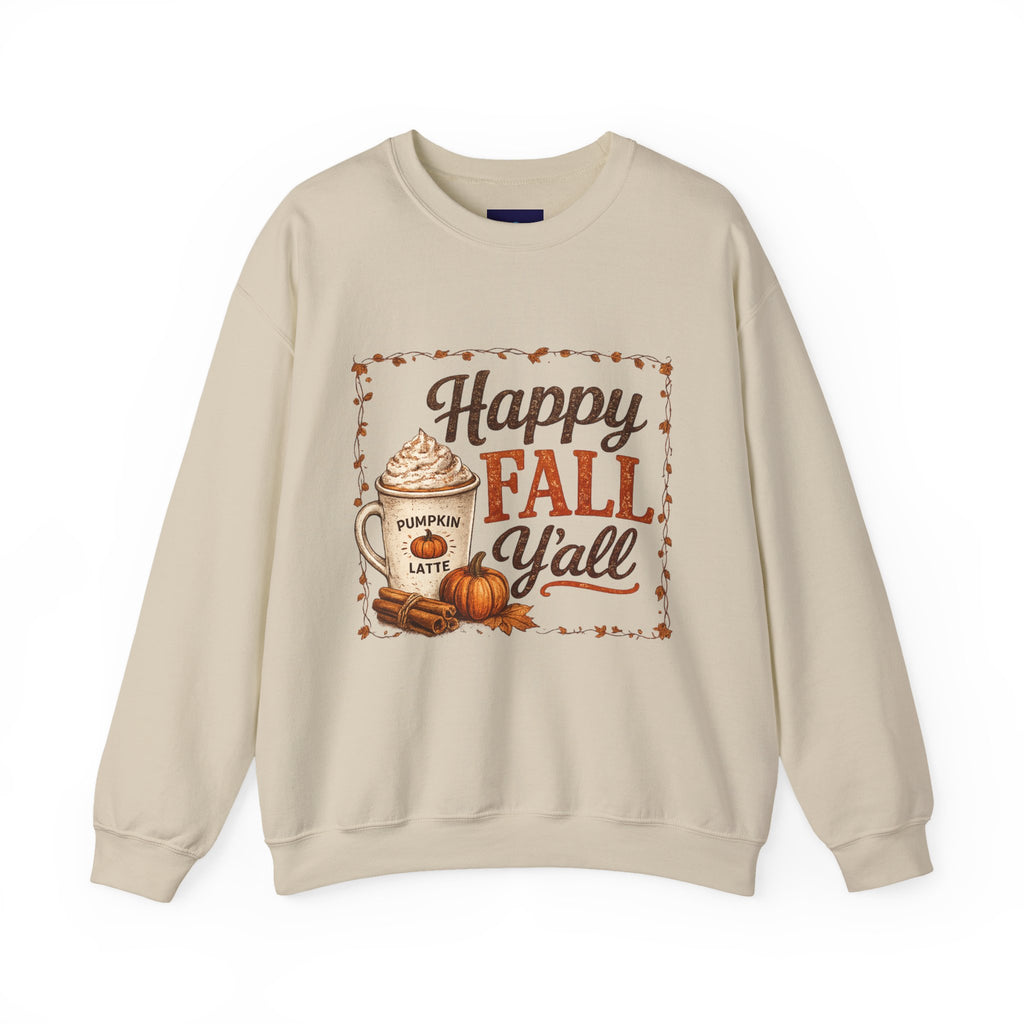 Happy Fall Y’all Crewneck Sweatshirt — Autumn Pullover