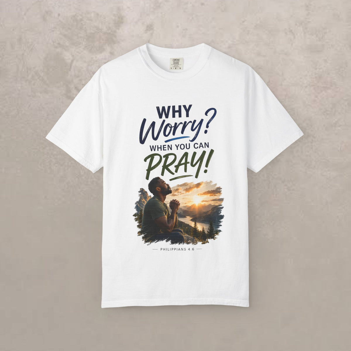 Why Worry - Pray - Men's Tee — Black Men's Christian Tee