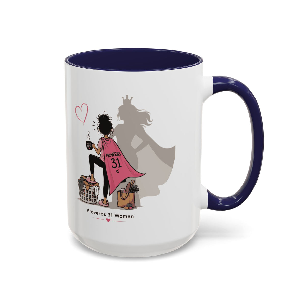 Proverbs 31 Woman Coffee Mug – Inspirational Accent Mug and Gift - Brunette (11/15oz)