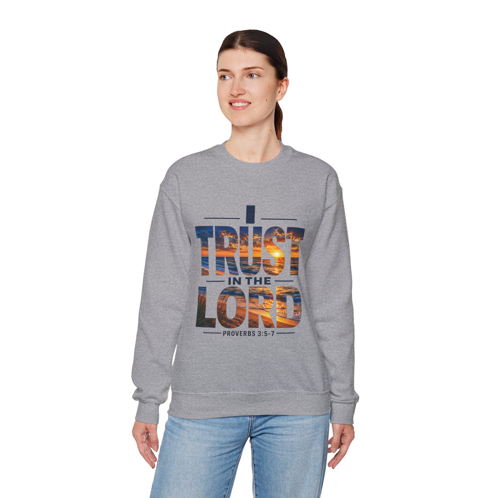I Trust In The Lord - Ocean T‑Shirt — Proverbs 3:5 Christian Sweatshirt