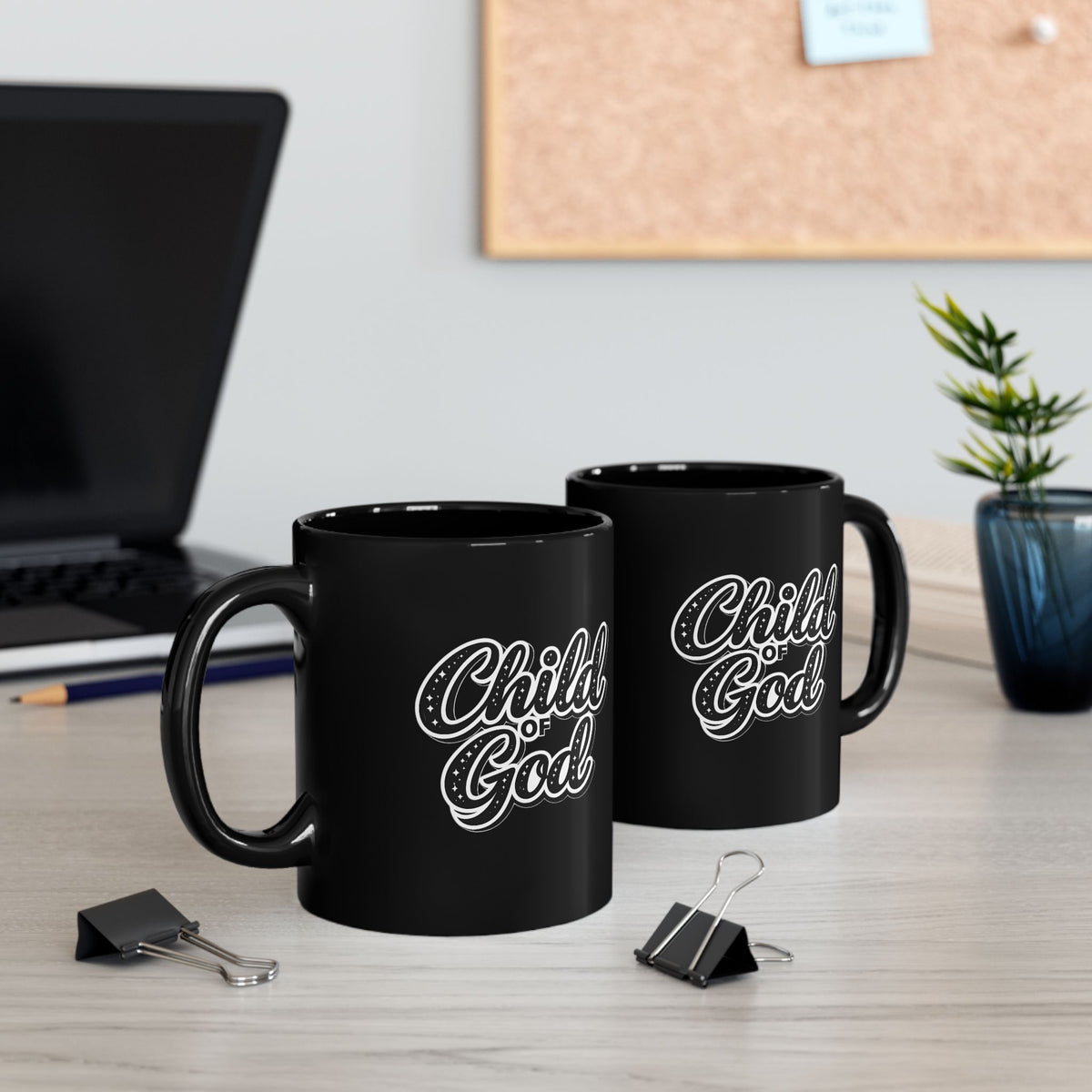 Child of God - Christian Faith Black Coffee Mug (11oz/15oz)