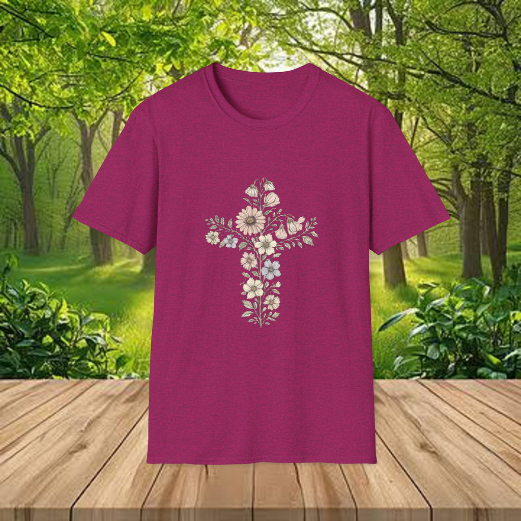 Floral Cross Bouquet Women's Tee