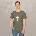 Radiant Gold Cross  - Christian Tee