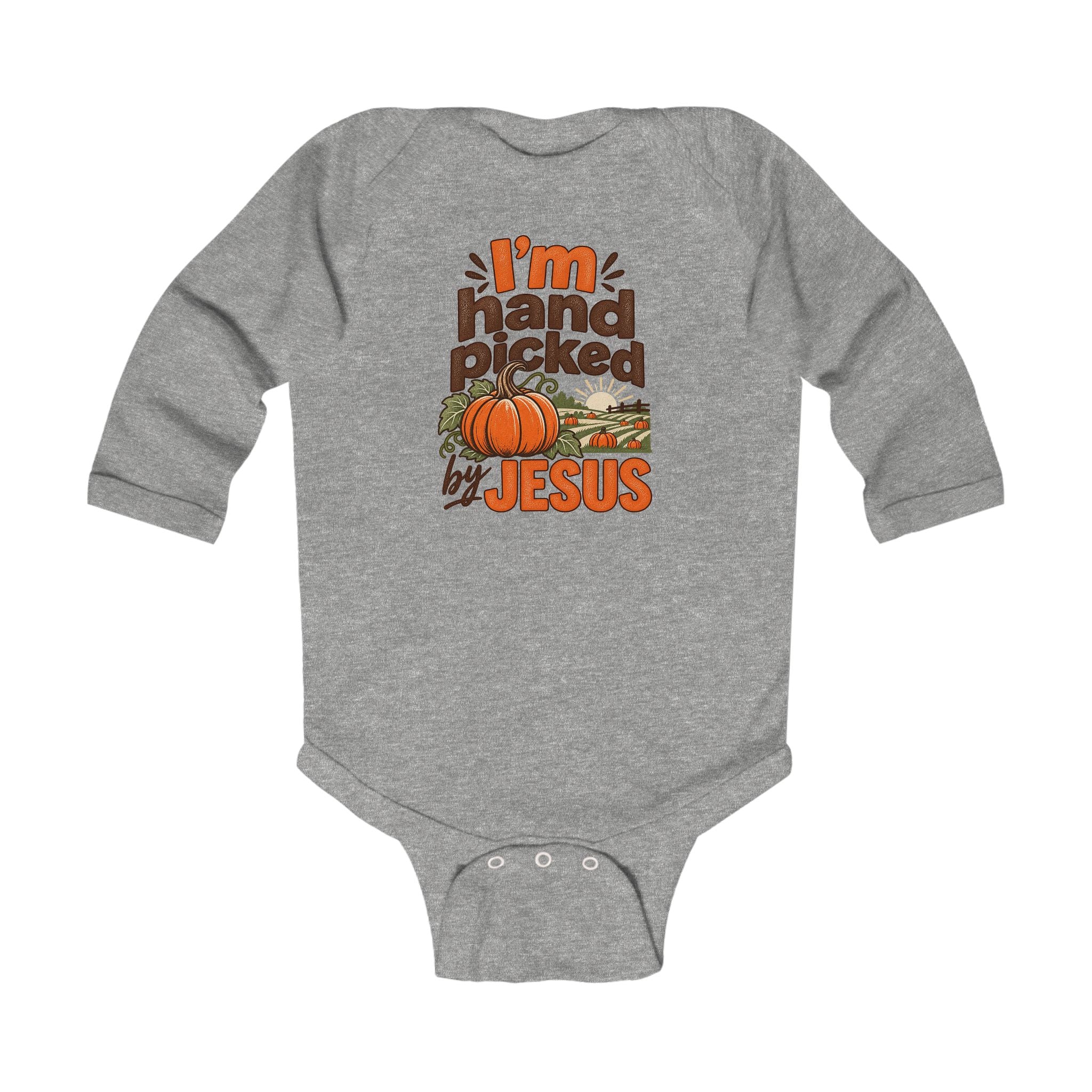 Infant - I'm Hand Picked by Jesus - Fall Pumpkin Onesie/ Bodysuit