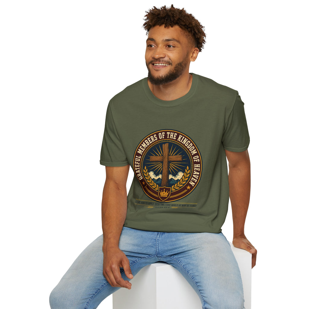 Kingdom of Heaven Christian T-Shirt — "Grateful Members of the Kingdom of Heaven" Faith Tee