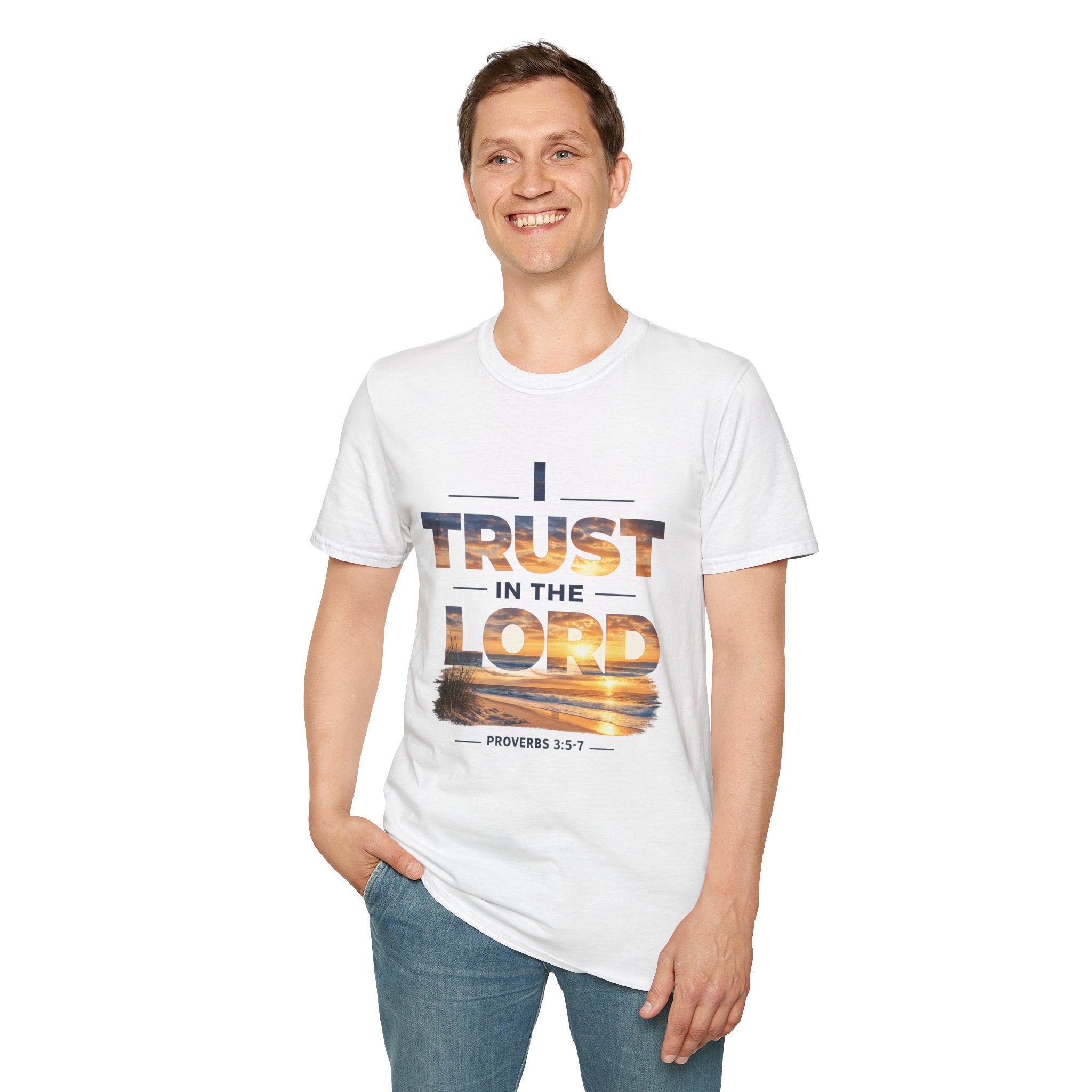 I Trust In The Lord - Ocean T‑Shirt — Proverbs 3:5 Christian Tee