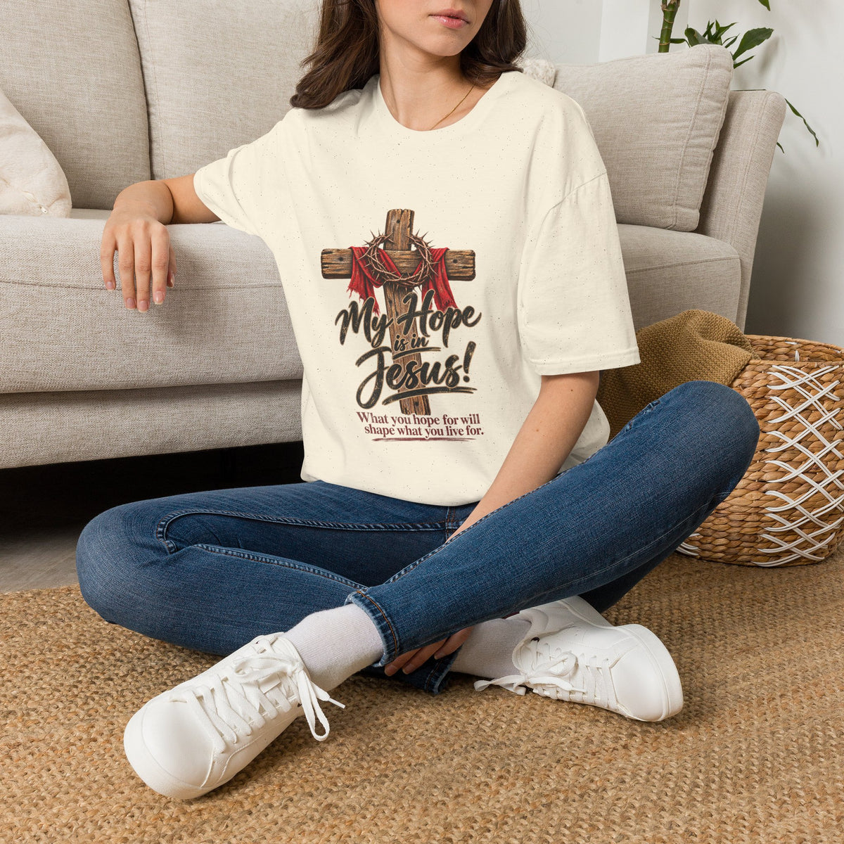 My Hope Is In Jesus T-Shirt — Christian Cross Faith Graphic Tee