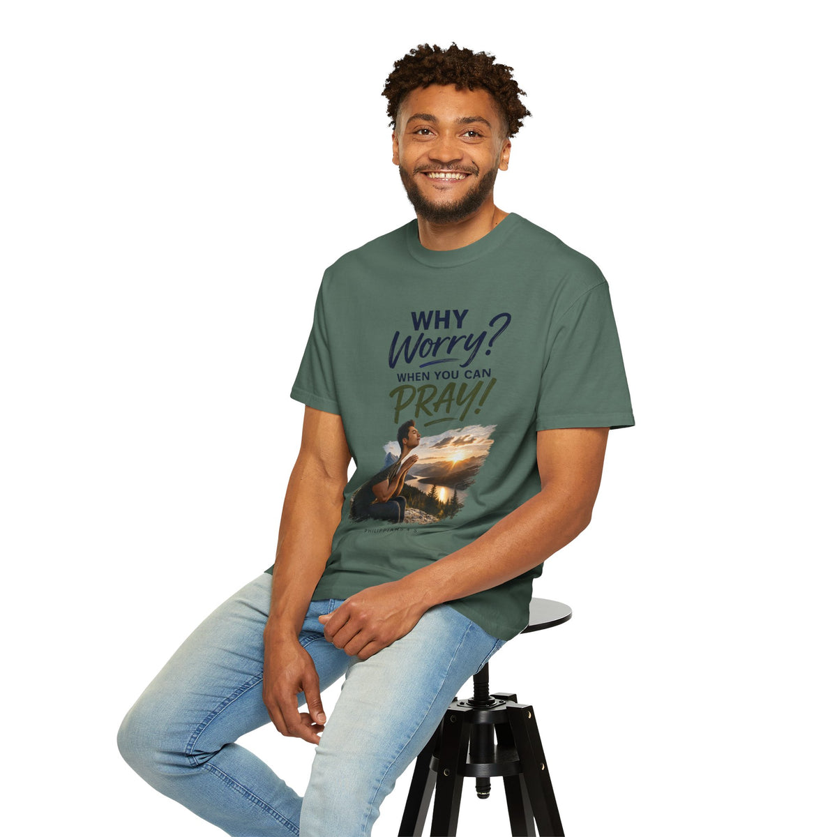 Why Worry - Pray - Men's Tee — Asian Man