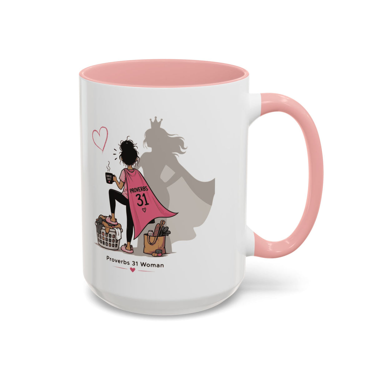 Proverbs 31 Woman Coffee Mug – Inspirational Accent Mug and Gift - Brunette (11/15oz)