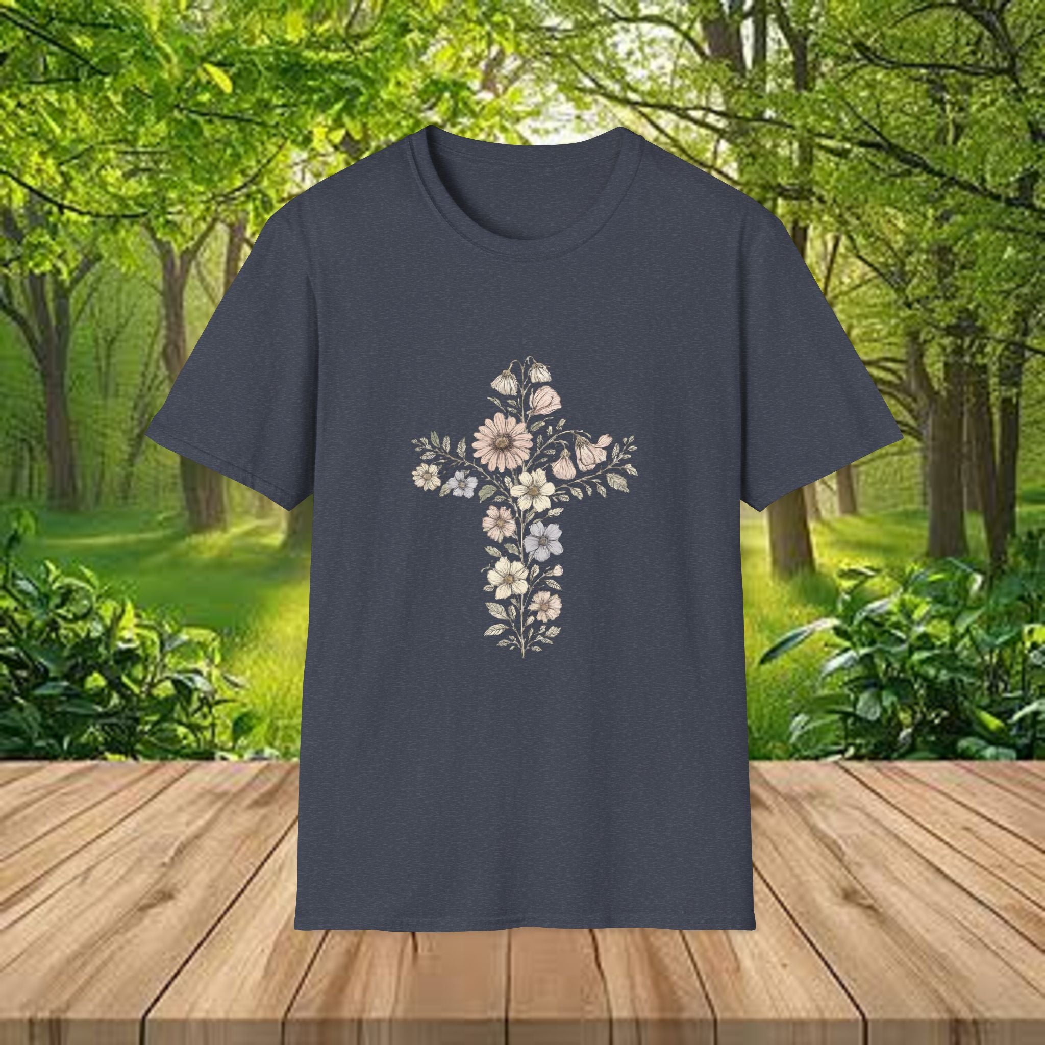 Floral Cross Bouquet Women's Tee