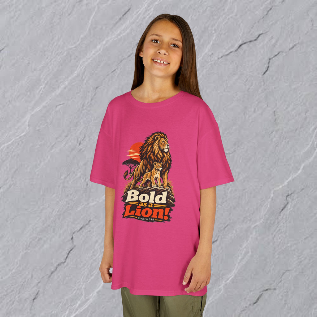 Kids  - Bold as a Lion Graphic Tee - Proverbs 28:1
