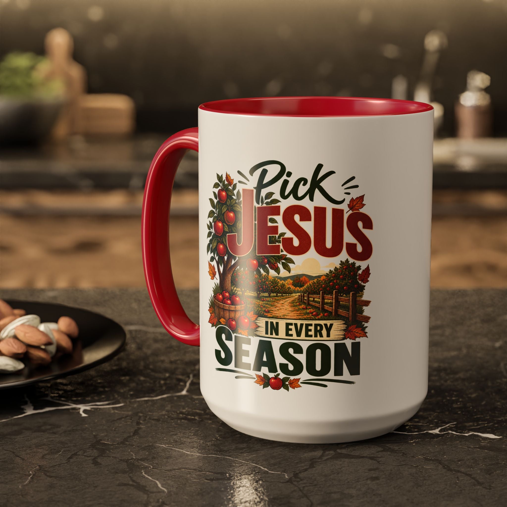 Pick Jesus in Every Season - Autumn Faith Coffee Cup (11oz/15oz)