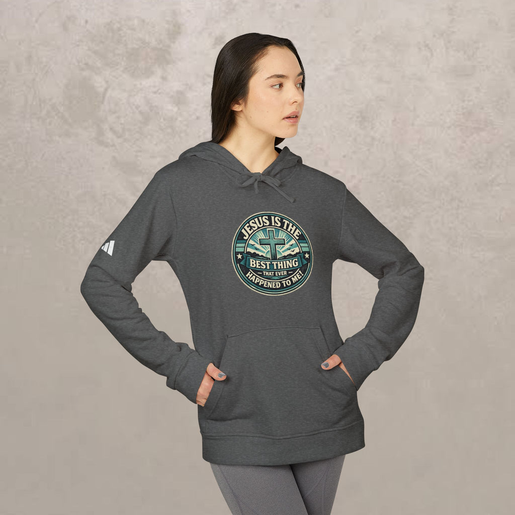 Adidas Hoodie — 'Jesus Is The Best Thing' Graphic Pullover