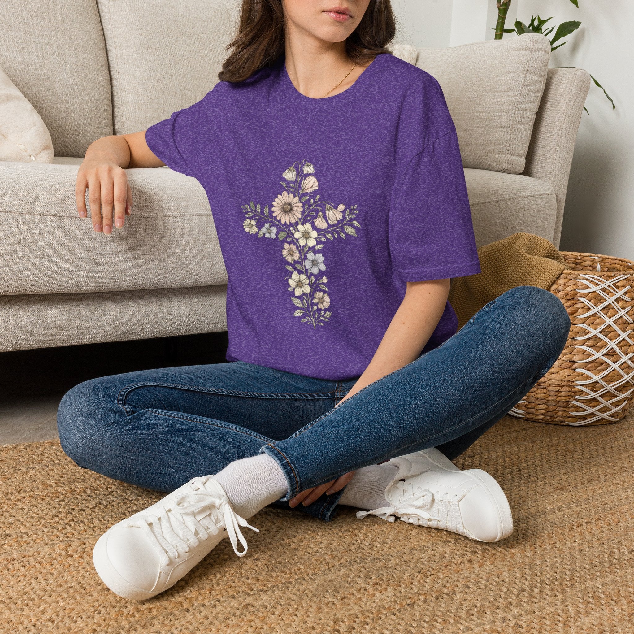 Floral Cross Bouquet Women's Tee