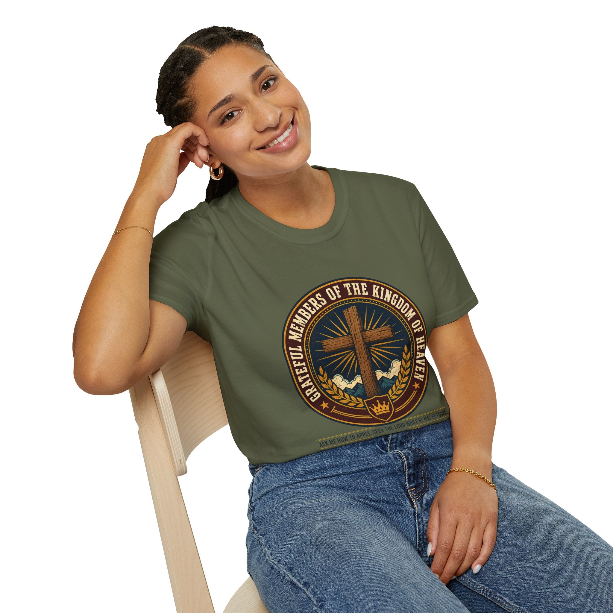 Kingdom of Heaven Christian T-Shirt — "Grateful Members of the Kingdom of Heaven" Faith Tee