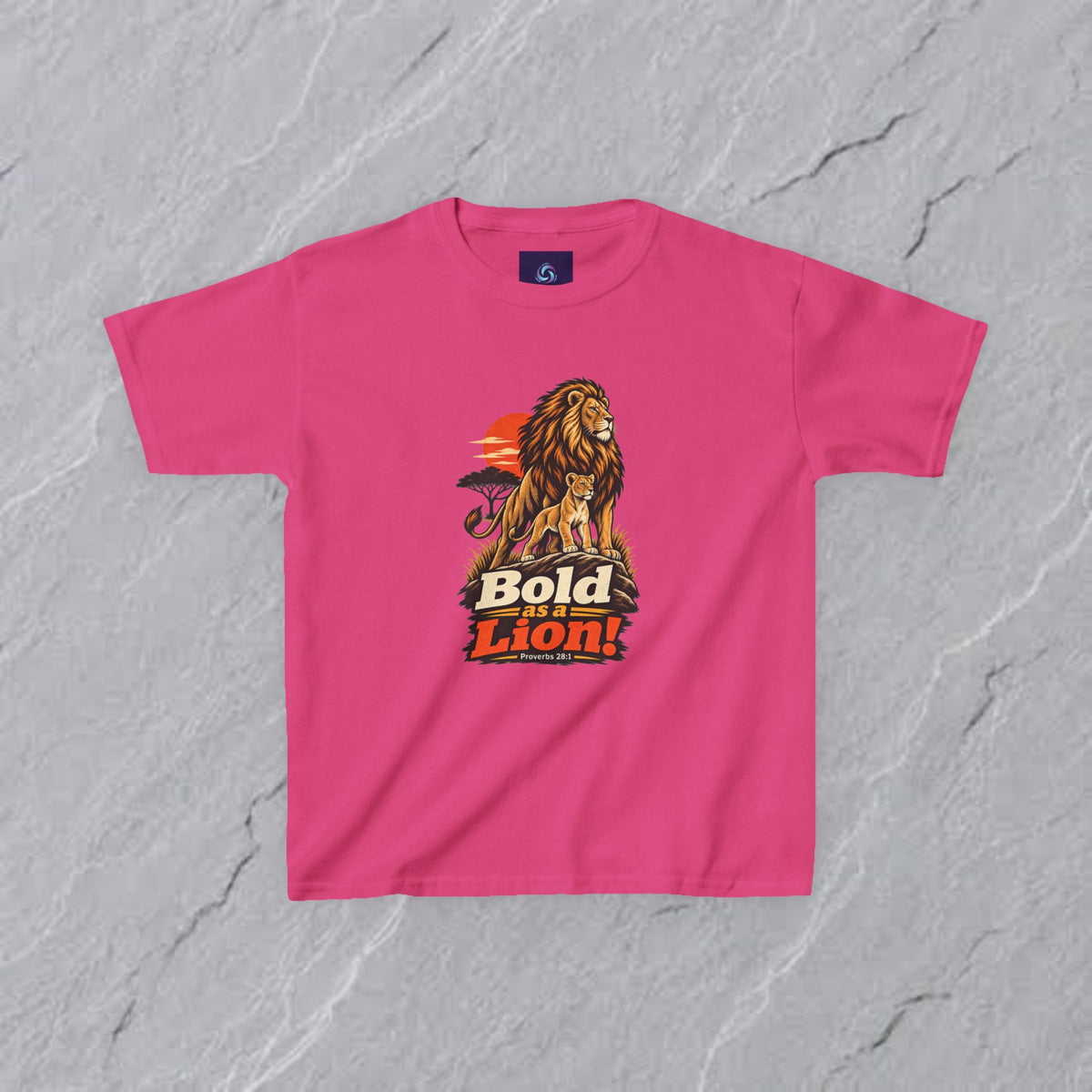 Kids  - Bold as a Lion Graphic Tee - Proverbs 28:1