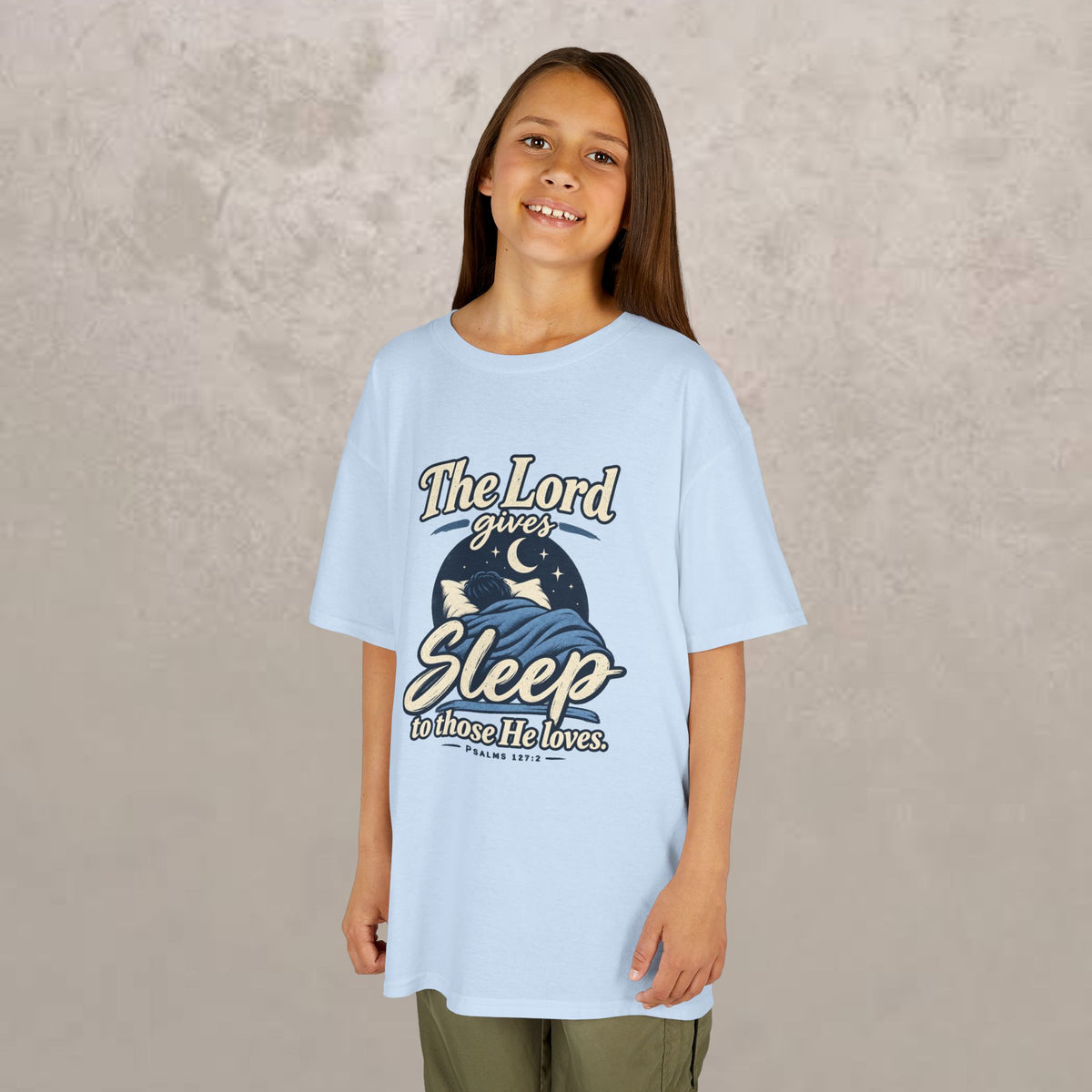 Kids — “The Lord Gives Sleep to Those He Loves” Christian Sleepwear Tee