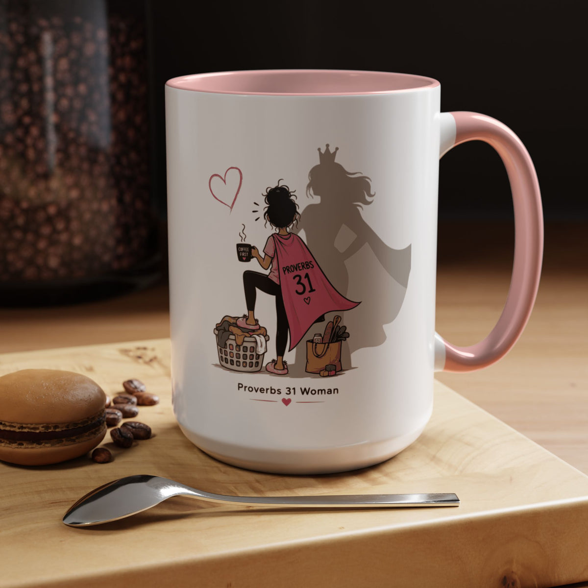 Proverbs 31 Woman Coffee Mug – Inspirational Accent Mug and Gift - Brunette (11/15oz)