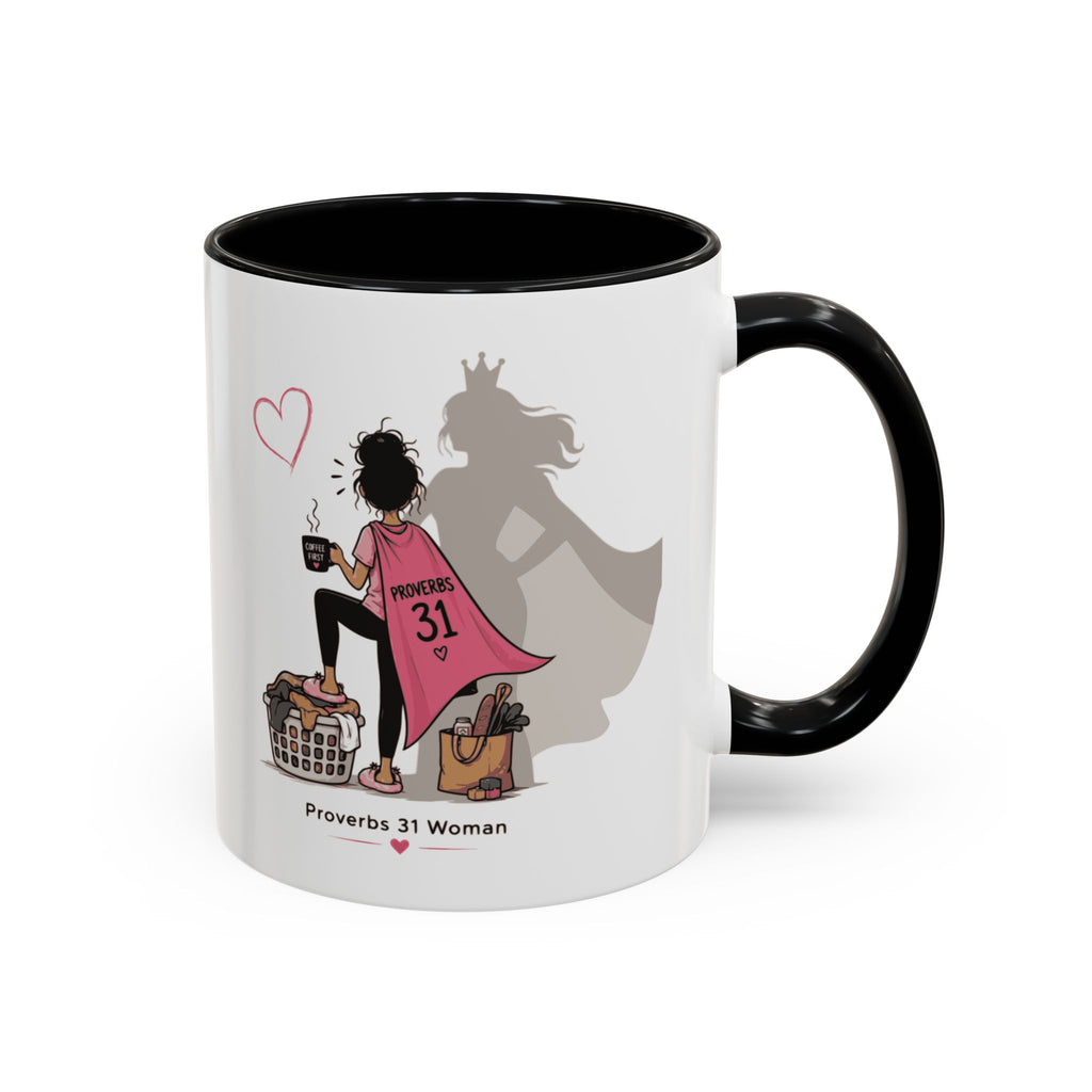 Proverbs 31 Woman Coffee Mug – Inspirational Accent Mug and Gift - Brunette (11/15oz)