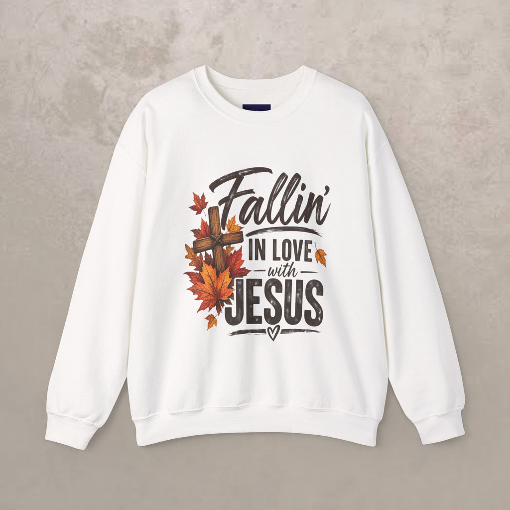 Fallin' In Love With Jesus - Crewneck Sweatshirt — Autumn Pullover