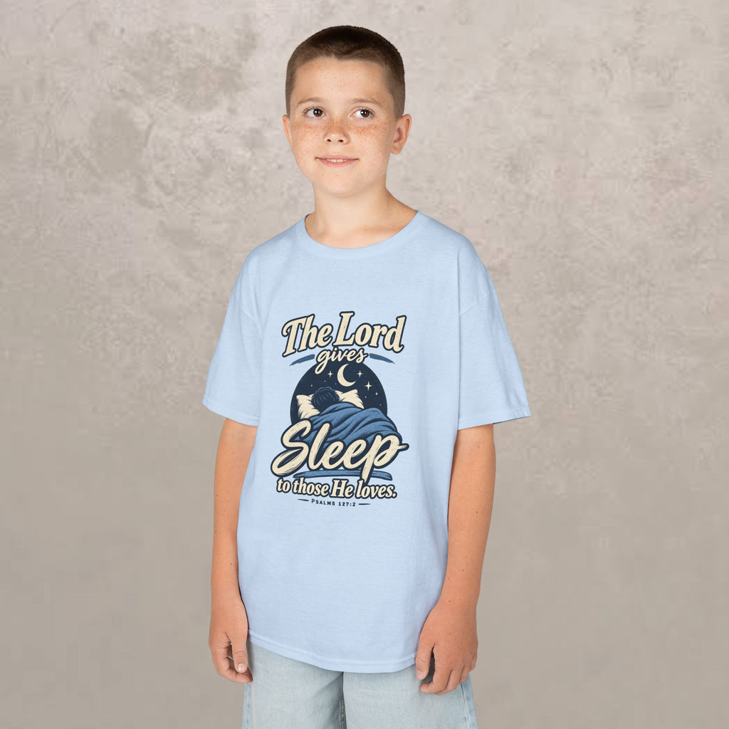 Kids — “The Lord Gives Sleep to Those He Loves” Christian Sleepwear Tee