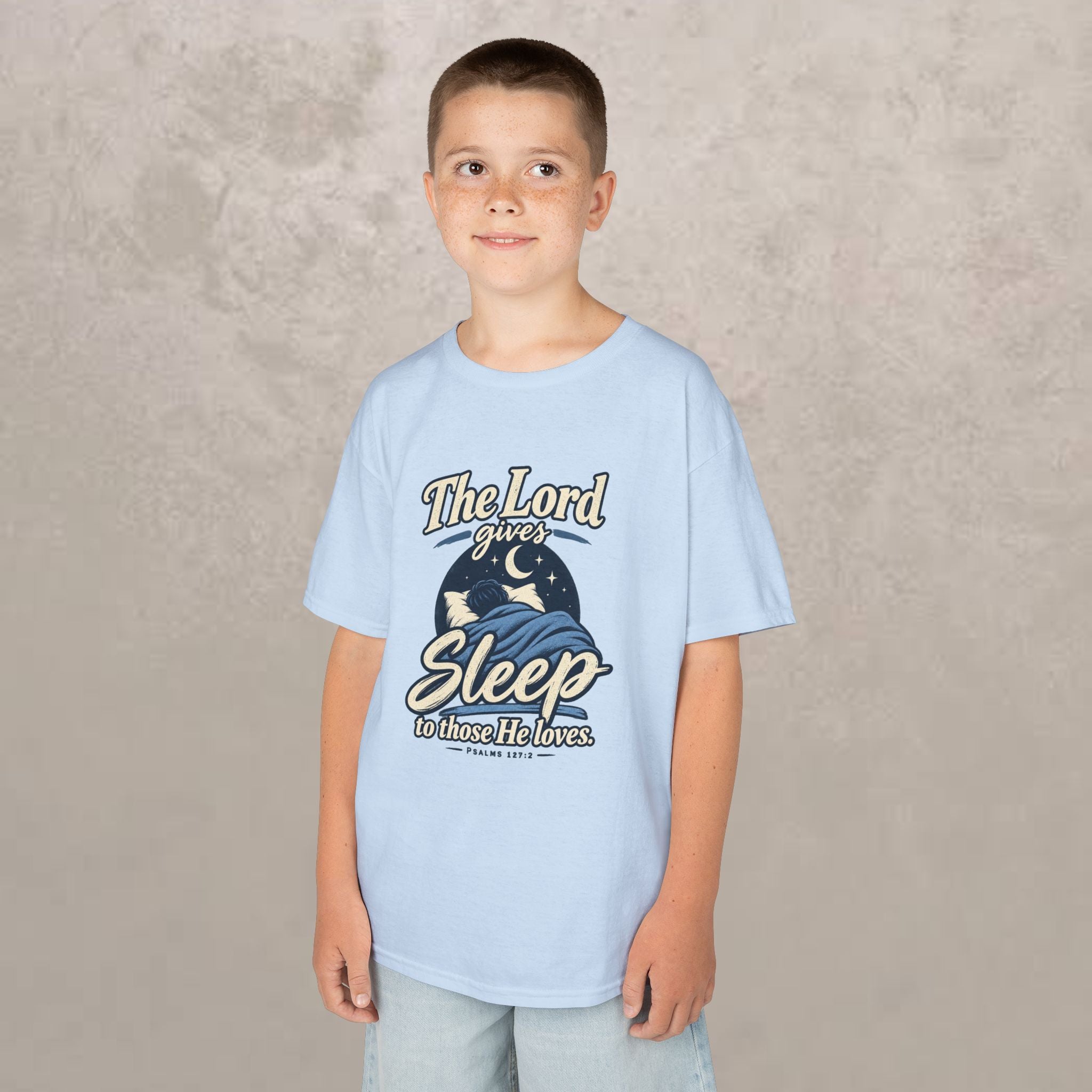 Kids — “The Lord Gives Sleep to Those He Loves” Christian Sleepwear Tee